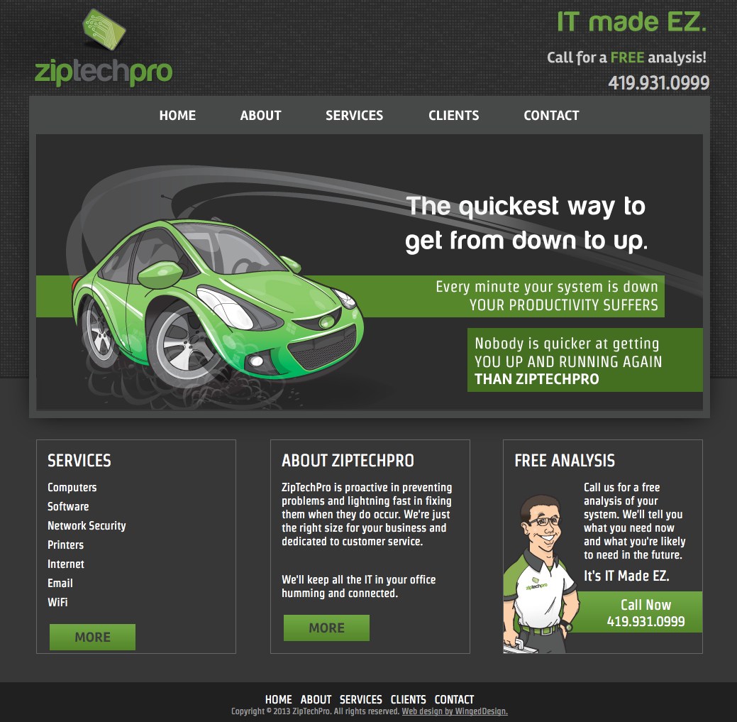 Zip Tech Pro Website Toledo